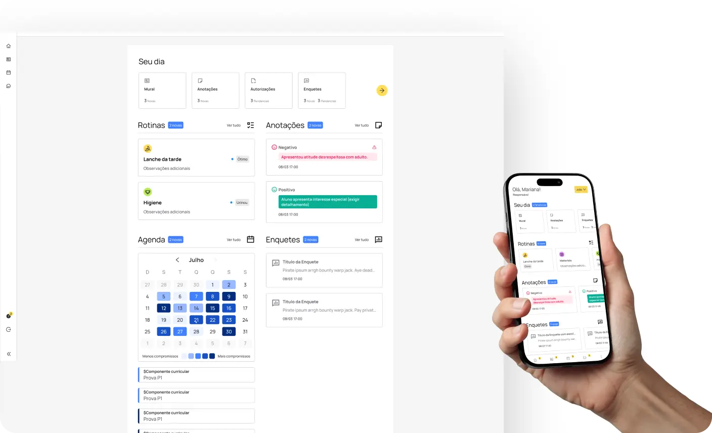 IluminarApp web dashboard and mobile app